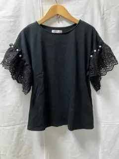 ＆.NOSTALGIA　アンドドットノスタルジア★パールレースカットTシャツ　Mのサムネイル
