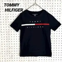 トミーヒルフィガー ロゴライン 半袖Tシャツ（110〜120）ネイビー コットン
