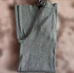 UNIQLO ウォッシャブルリブニットパンツ　ブラウン　S