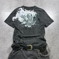Y2K darkwear metallic skull T shirt swag - メルカリ