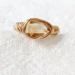 シトリン　g350 天然石リング　オジュール ete agete nojess