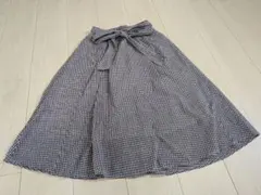 earth　music＆ecologyギンガムチェック フレアスカート