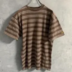 00s GOTCHA ガッチャ Tシャツ ジャガードボーダー 幾何学 ネイティブのサムネイル