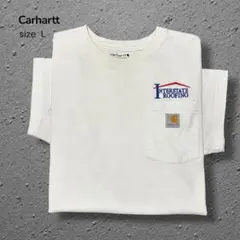 Carhartt ポケットTシャツ企業ロゴ刺繍 LOOSE FIT 白 XL相当のサムネイル