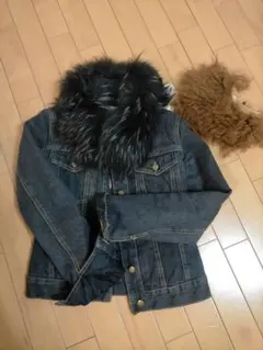 ファー付(取り外し可)♥️中綿デニムジャケット