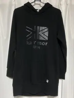 3度着用　karrimor RUN　パーカー　ロング　レディースL　黒　カリマー
