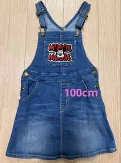 ダディオダディ ミニーマウス 刺繍デニム ジャンスカ 100cm