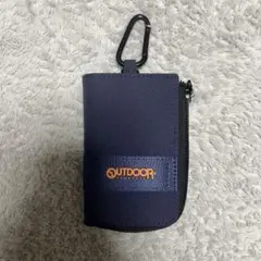 OUTDOOR ネイビーキーケース カラビナ付き