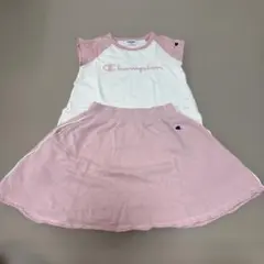 Champion チャンピオン　半袖Tシャツ　スカート　セット　ピンク　120