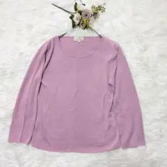 美品 TRUSSARDI トラサルディ長袖ニット ダスティピンク サイズL 薄手のサムネイル