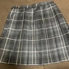 グレー チェック プリーツスカート