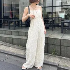 hinari 総レースキャミロンパース アイボリー S - メルカリ