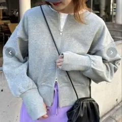 美品☆CIAOPANIC TYPY 2WAYクロップド丈ダブルジップスウェット