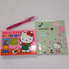 Hello Kitty クレヨン 1991年　付箋　シャープペン　3点セット