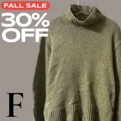 「即日発送」F MOUSSY タートルネック長袖ニット グレー系