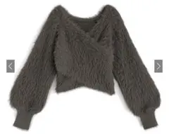 フェザーニットカシュクールトップス[kz448]