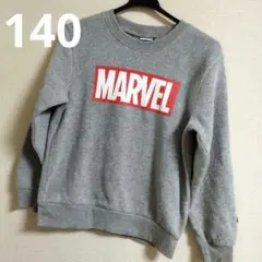 140☆裏起毛　トレーナー　MARVEL　秋冬　　グレー　#USEDのサムネイル