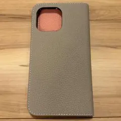 ボナベンチュラ iPhone15 ProMax グレージュxテラコッタオレンジ