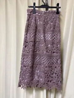 PROPORTION カットワークレースタイトスカート 　サイズS モカブラウンのサムネイル