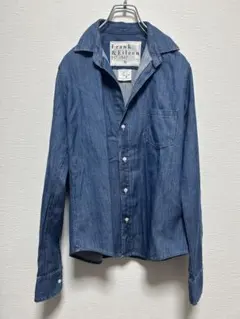 フランクアンドアイリーン　シャツ　デニム地　アイリーン　XS 長袖　デニム フランクアンドアイリーン 長袖デニムシャツ ダメージ加工 レディース