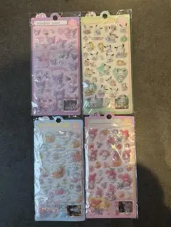 3D 立体　ぷくぷくシール　サンリオ4枚入り