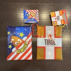 チロルチョコ カラビナ付きマルチクリアポーチ 2種セット