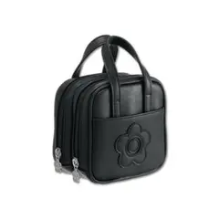 マリークワント　デイジーパッチデュオポーチ　ブラック