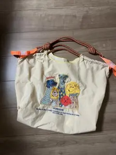ロープ紐犬刺繍エコバッグ　値下げしました