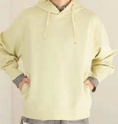 GLOBAL WORK*サマ見えAiryパーカー*イエロー*Lサイズ