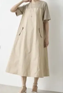 25SS極美品】BEARDSLEY カットコンビフレアワンピース S 0 - メルカリ