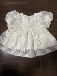 ♡お値下げ♡petit main 花柄刺繍 トップス 90 美品