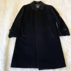 バーバリーロンドン ステンカラーコート アンゴラ混 L 日本製 ブラック