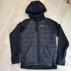ナイキ NIKE THERMA WNTRZD フルジップ フーディ 美品 黒 S