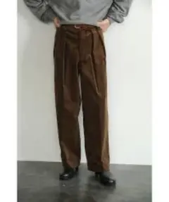 BISOWN CORDUROY 2TUCK WIDE TROUSERS サイズ3