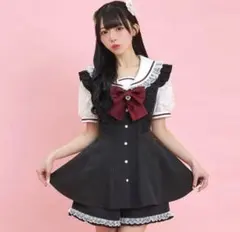 Secret Honey レースセーラー襟半袖セットアップ