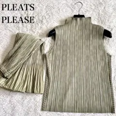 PLEATS PLEASE ブラック ノースリーブ チュニック 30 - メルカリ