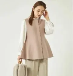 【美品】グリーンレーベル フレアベスト ジレ 冬服 春服 レディース