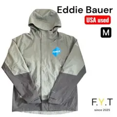 Eddie Bauer マウンテンパーカー 企業ロゴ M ドローコード付き