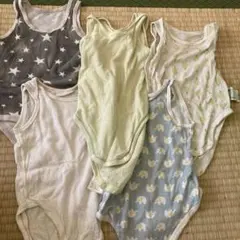 70センチユニクロ他肌着ロンパース5枚セット