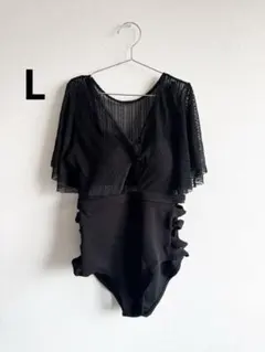 【新品】ブラック シースルー セパレート水着 ビキニ Lサイズのサムネイル
