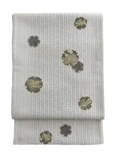 グレー 紀州東照宮の染織 雪輪 袋帯 色無地 付下げ 小紋 NO88