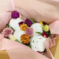 薔薇泡バスボム4つ&ドライフラワーセットのサムネイル