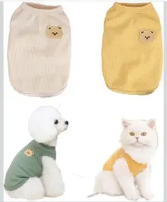 犬服 ペット服 春夏秋 2個入 猫服 可愛い Mサイズ