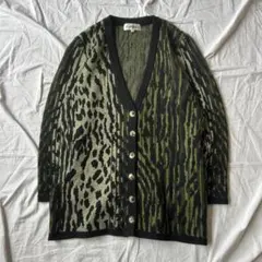 Yves Saint Laurent レオパード柄カーディガン Lのサムネイル