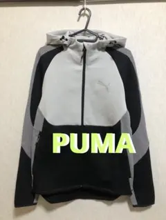 PUMA プーマ　ジャージ　黒　グレー　パーカー dryCELL 吸水速乾