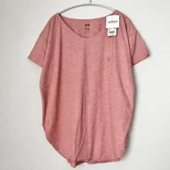 UNIQLO ユニクロ　AiRism エアリズム　トップス　半袖　M ピンク
