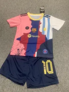 120cmコラボモデル　メッシ 子供サッカーシャツセット