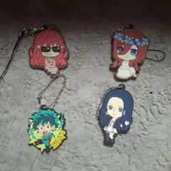 アニメキャラクター ストラップ 4個セット