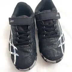 asics Lazer Beam 黒 地図模様 キッズシューズ　サイズ21