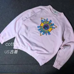 ビンテージ　cotton　スウェット　PIERRE CARDIN ピンク 長袖